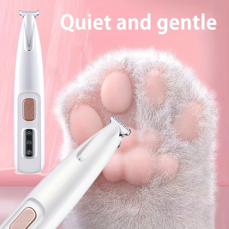 Rechargeable pet hair clippers — side profile with USB charging port