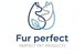 Logo of Fur Perfect with two stylized foxes on a white background