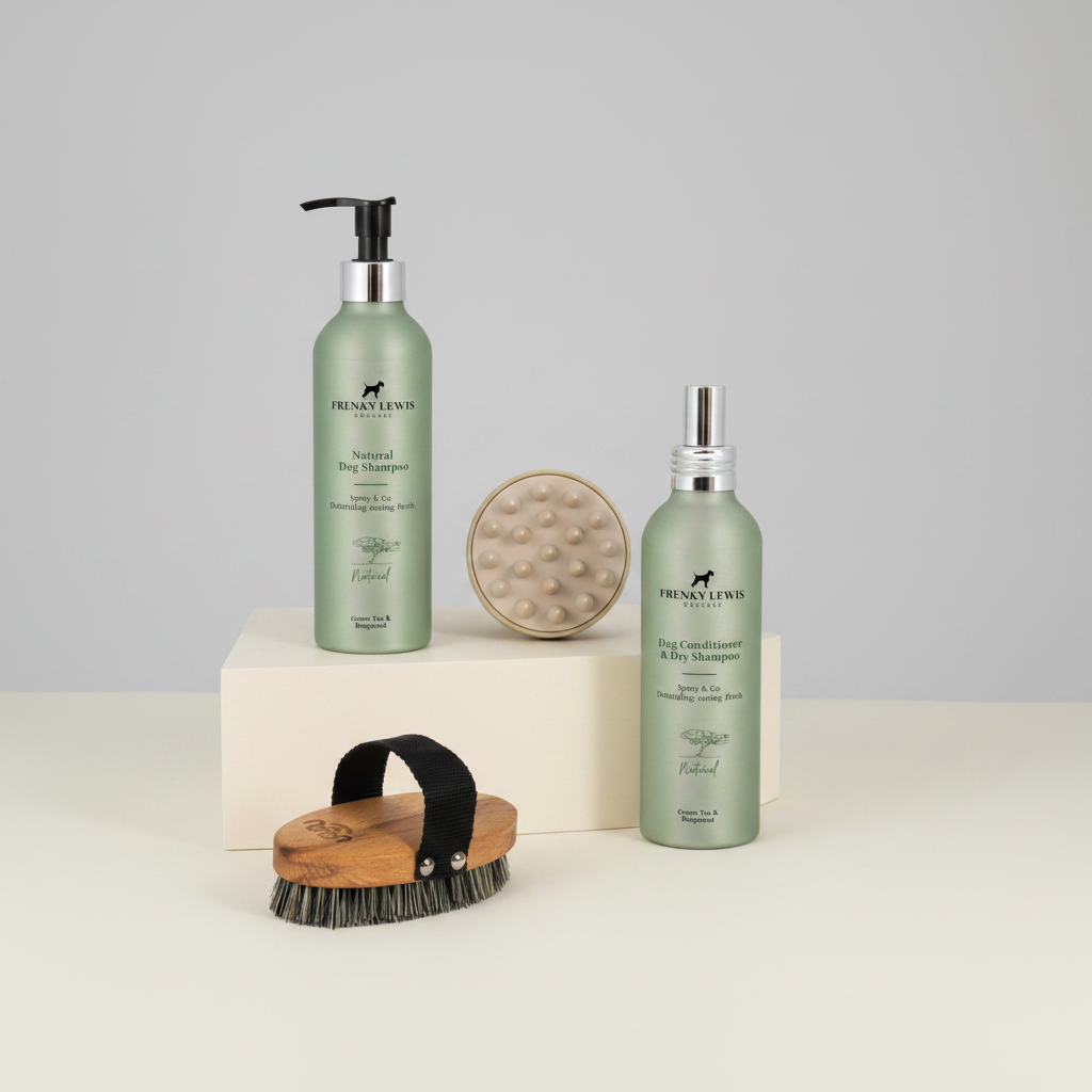 Fur Perfect Puppy Starter Kit — 4 natural grooming products flat lay