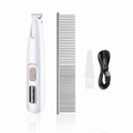 Quiet rechargeable cordless pet grooming clippers with LED light — product shot